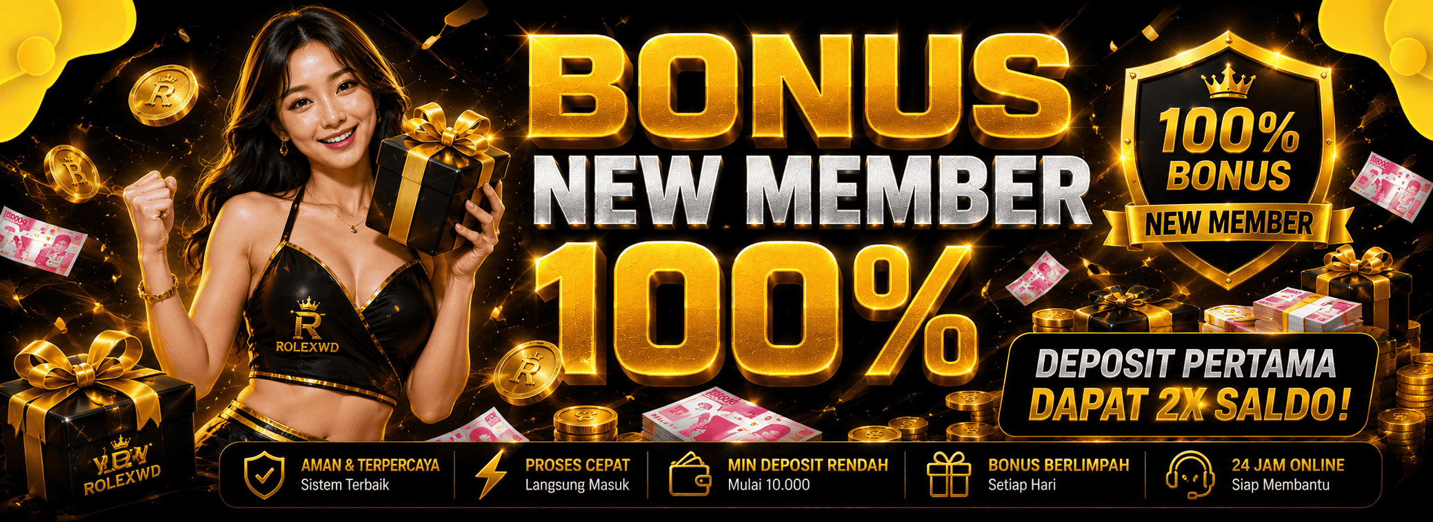 BONUS NEW MEMBER 100%